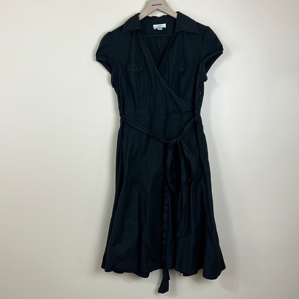 𝅺loft mock wrap dress